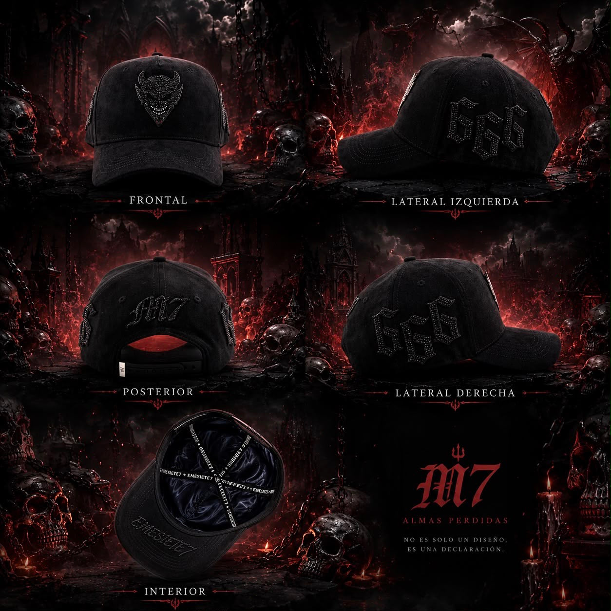 GORRA DEMON BLACK CRYSTALS
